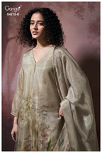 Ganga Ivella 4218 Bemberg Silk Jacquard Printed Salwar Kameez