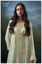 Ganga Jazel 5117 Cotton Satin Embroidered Salwar Kameez