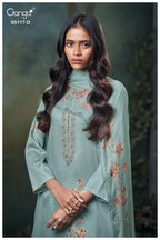 Ganga Jazel 5117 Cotton Satin Embroidered Salwar Kameez