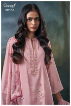 Ganga Jazel 5117 Cotton Satin Embroidered Salwar Kameez