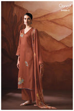 Ganga Jelyis 4886 Cotton Satin Embroidered Salwar Kameez