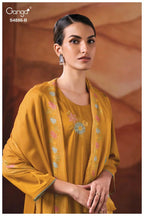 Ganga Jelyis 4886 Cotton Satin Embroidered Salwar Kameez