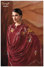 Ganga Jelyis 4886 Cotton Satin Embroidered Salwar Kameez