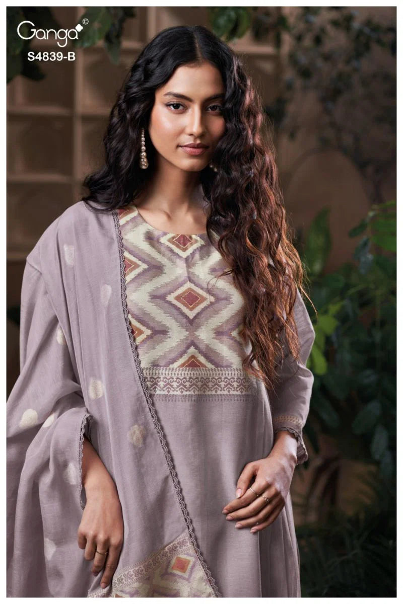 Ganga Jivara 4839 Viscose Woven Silk Jacquard Salwar Kameez Collection