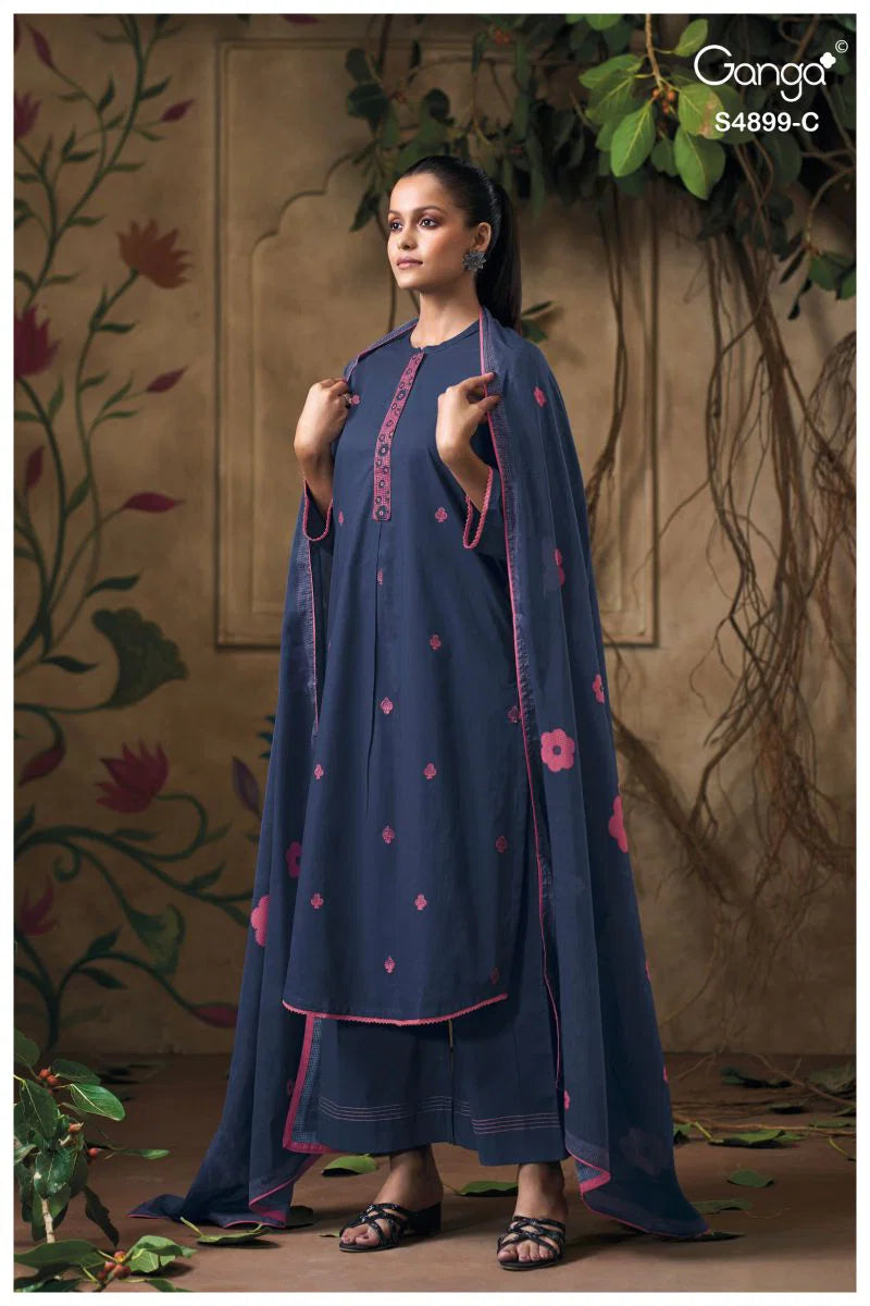 Ganga Juliera 4899 Cotton Embroidered Salwar Kameez