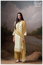 Ganga Junoira 4845 Cotton Printed Hand Embroidered Salwar Kameez