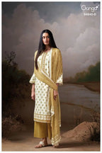 Ganga Junoira 4845 Cotton Printed Hand Embroidered Salwar Kameez