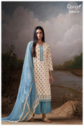 Ganga Junoira 4845 Cotton Printed Hand Embroidered Salwar Kameez