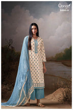Ganga Junoira 4845 Cotton Printed Hand Embroidered Salwar Kameez