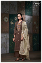 Ganga Kalista 4761 Silk Satin Embroidered Salwar Kameez