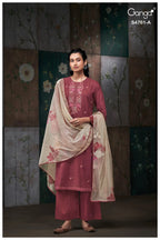 Ganga Kalista 4761 Silk Satin Embroidered Salwar Kameez