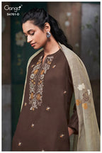 Ganga Kalista 4761 Silk Satin Embroidered Salwar Kameez