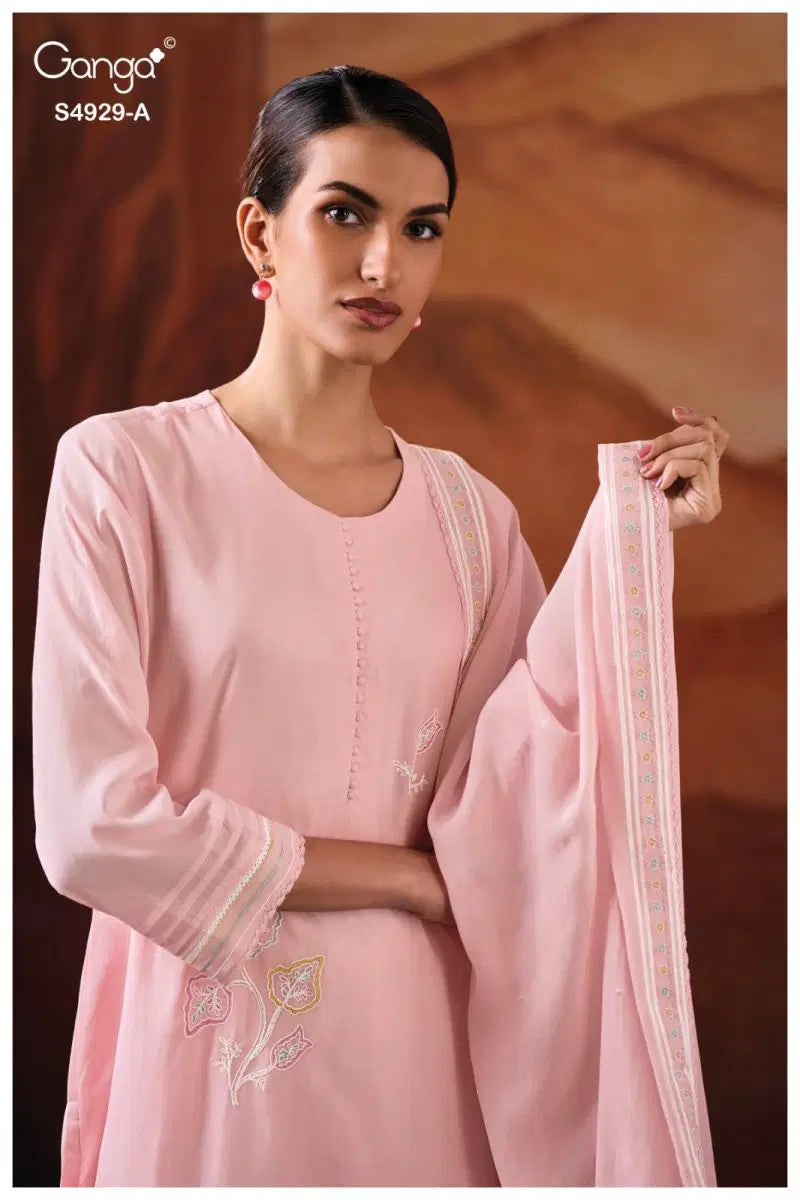 Ganga Kylisse 4929 Bemberg Mul Embroidered Salwar Kameez