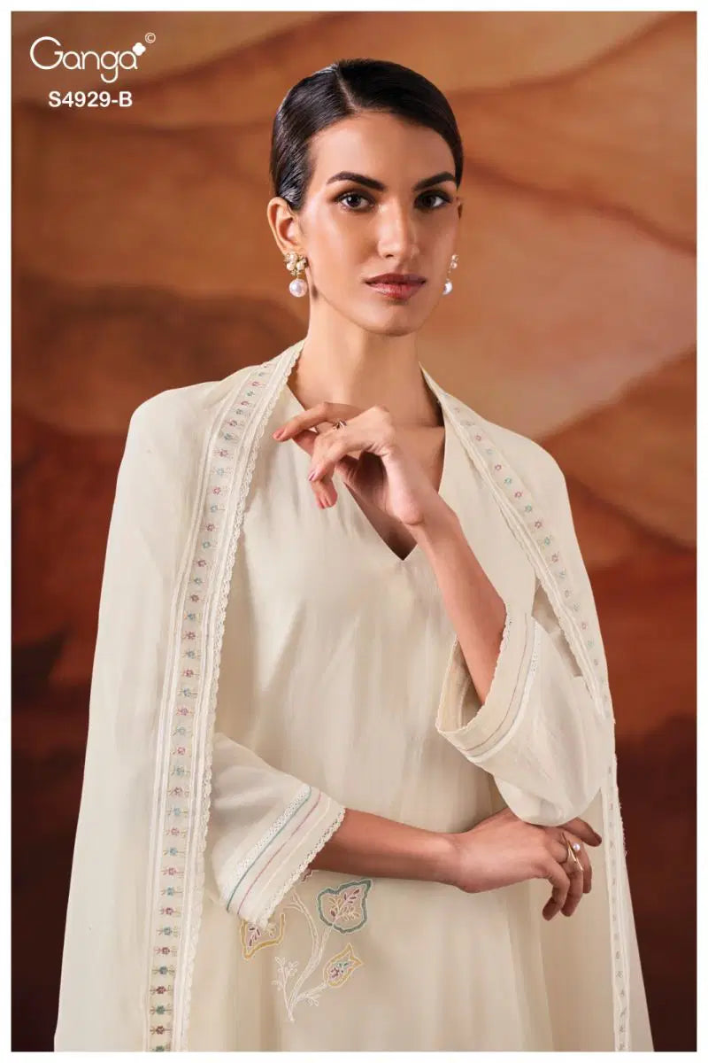 Ganga Kylisse 4929 Bemberg Mul Embroidered Salwar Kameez