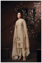 Ganga Lirisha 4297 Bemberg Silk With Embroidery Work Dress Material