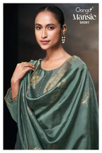 Ganga Mansie 5081 Viscose Wove Silk Jacquard Work Salwar Kameez