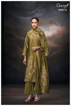 Ganga Mansie 5081 Viscose Wove Silk Jacquard Work Salwar Kameez