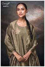 Ganga Mansie 5081 Viscose Wove Silk Jacquard Work Salwar Kameez