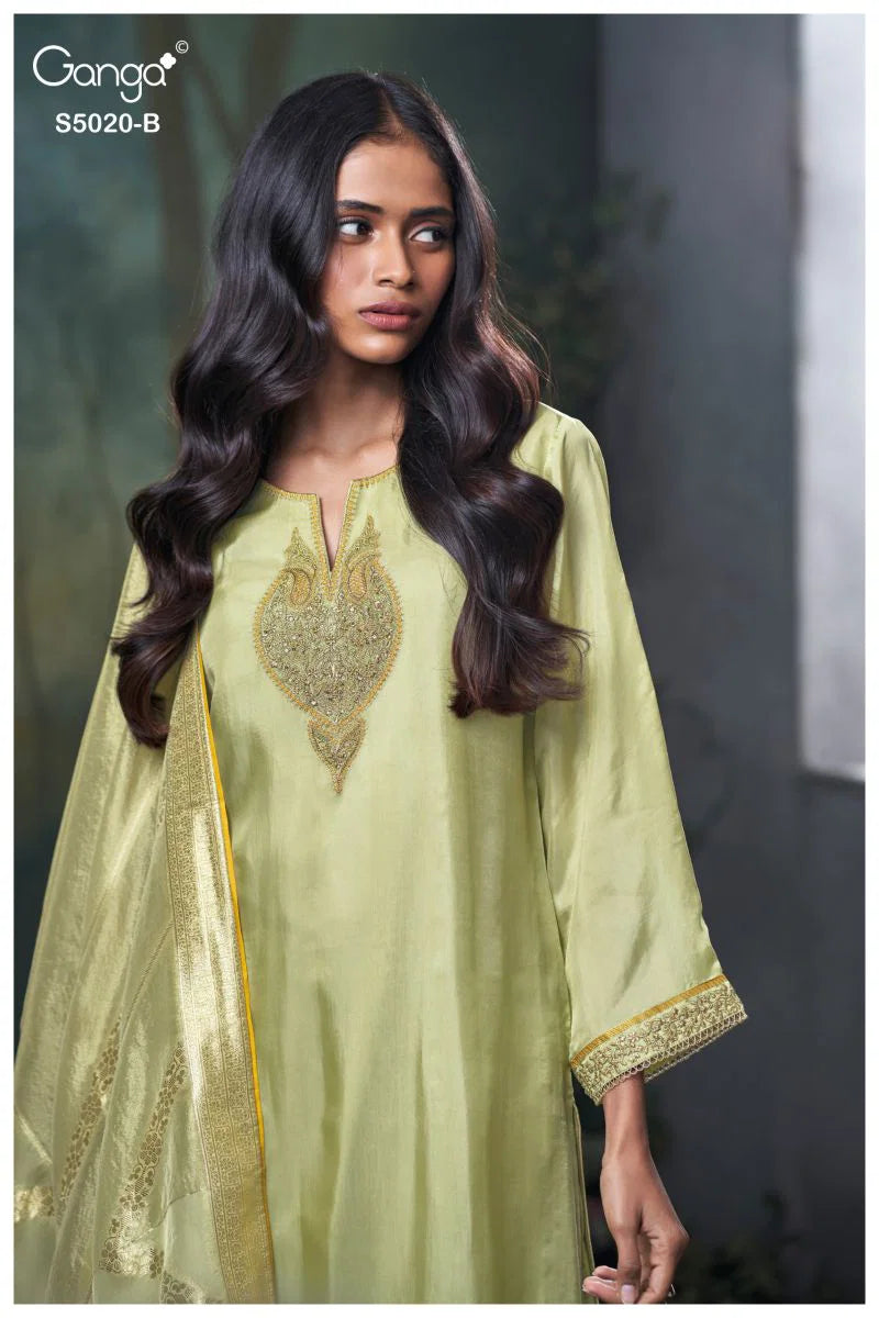 Ganga Meloni 5020 Bemberg Silk Embroidered Salwar Kameez