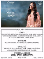 Ganga Meloni 5020 Bemberg Silk Embroidered Salwar Kameez