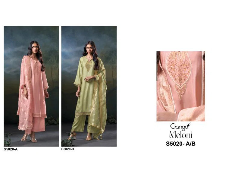 Ganga Meloni 5020 Bemberg Silk Embroidered Salwar Kameez