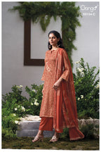 Ganga Mithila 5134 Cotton Satin Embroidered Salwar Kameez