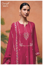 Ganga Navisha 4901 Bemberg Mul Embroidered Salwar Kameez