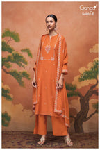 Ganga Navisha 4901 Bemberg Mul Embroidered Salwar Kameez