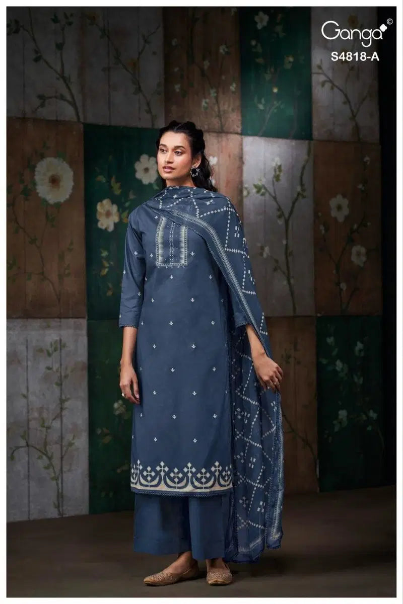 Ganga Nayanshi 4818 Cotton Handworked Salwar Kameez