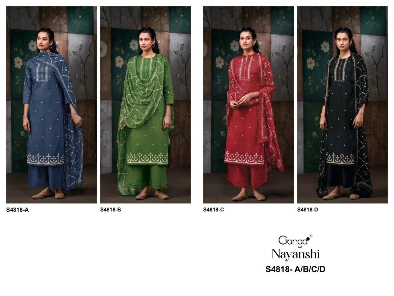 Ganga Nayanshi 4818 Cotton Handworked Salwar Kameez