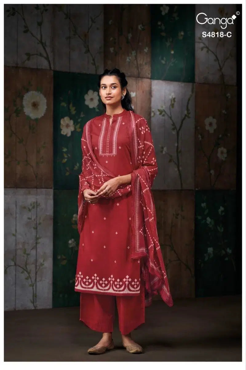 Ganga Nayanshi 4818 Cotton Handworked Salwar Kameez
