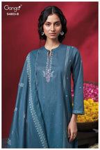 Ganga Nireya 4803 Cotton Printed Embroiderd Salwar Kameez