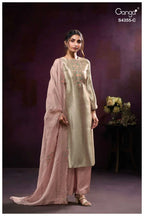 Ganga Olesha 4355 Bemberg Silk Jacquard Work Salwar Kameez
