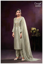 Ganga Olesha 4355 Bemberg Silk Jacquard Work Salwar Kameez