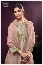 Ganga Olesha 4355 Bemberg Silk Jacquard Work Salwar Kameez