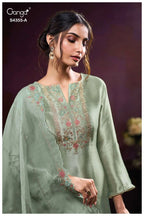 Ganga Olesha 4355 Bemberg Silk Jacquard Work Salwar Kameez