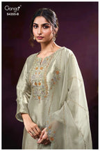 Ganga Olesha 4355 Bemberg Silk Jacquard Work Salwar Kameez