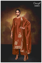 Ganga Pravika 4968 Viscose Woven Silk Jacquard Work Salwar Kameez