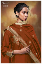 Ganga Pravika 4968 Viscose Woven Silk Jacquard Work Salwar Kameez