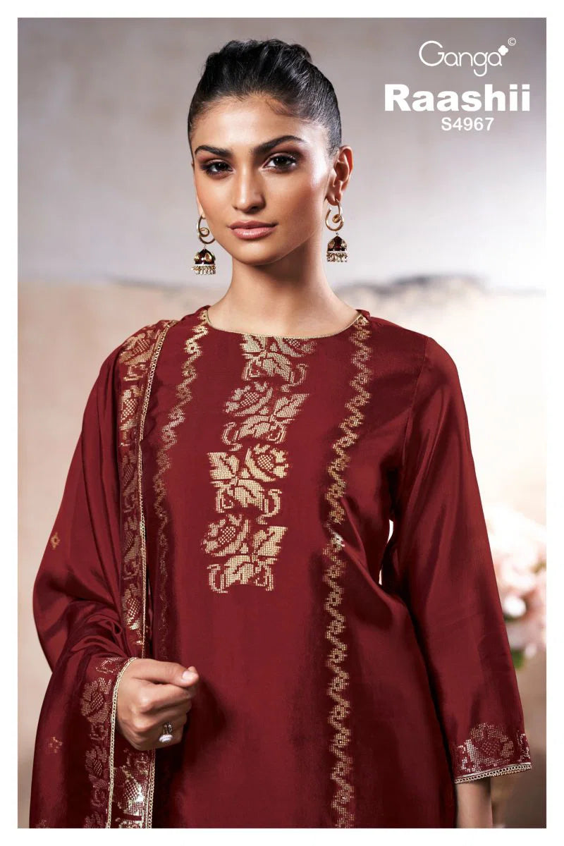 Ganga Raashii 4967 Viscose Embroidered Salwar Kameez