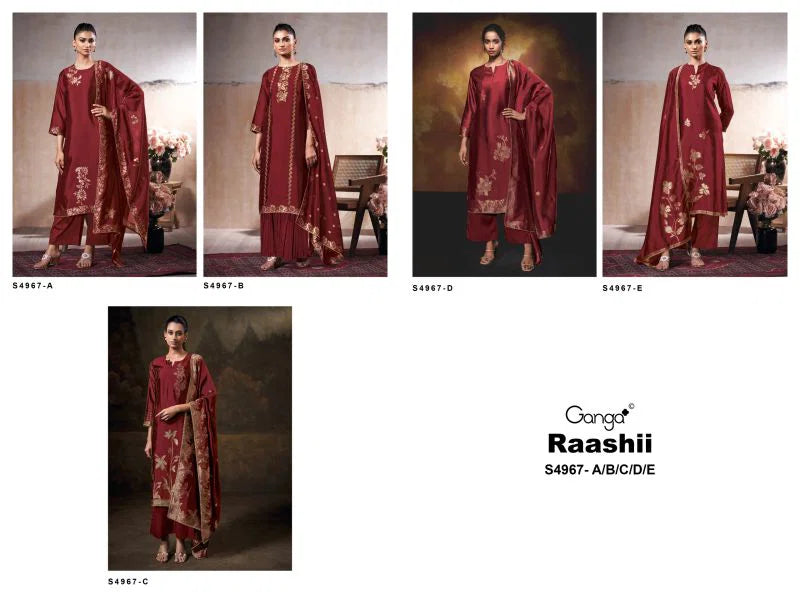 Ganga Raashii 4967 Viscose Embroidered Salwar Kameez