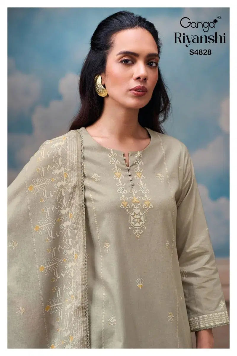 Ganga Riyanshi 4828 Premium Cotton Printed Salwar Kameez Collection
