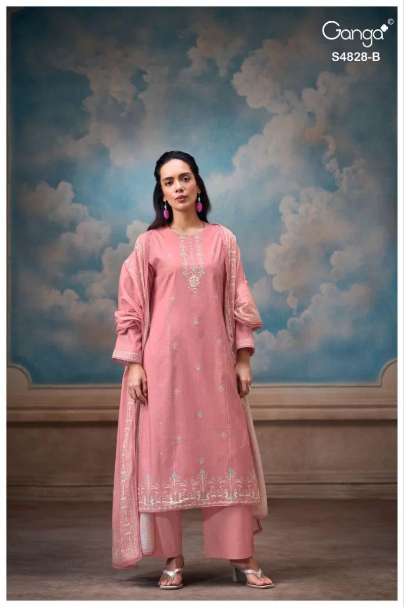 Ganga Riyanshi 4828 Premium Cotton Printed Salwar Kameez Collection
