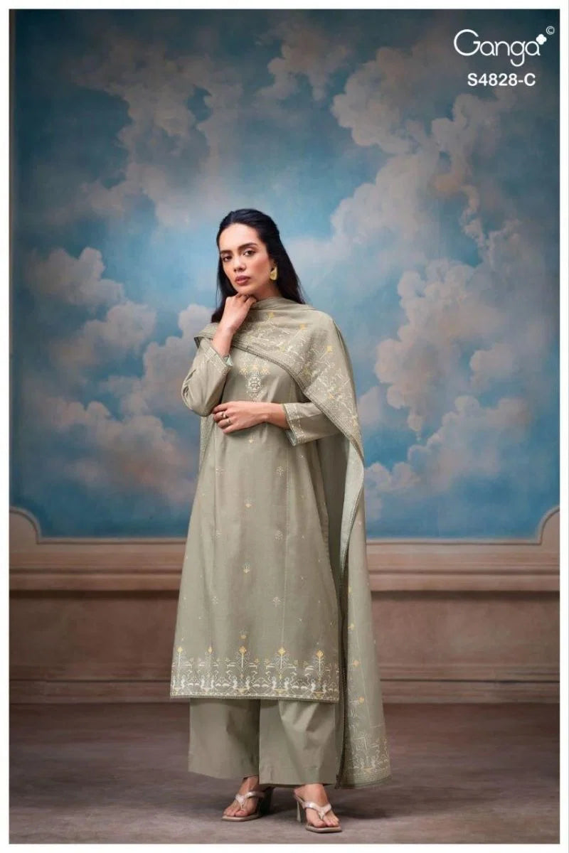 Ganga Riyanshi 4828 Premium Cotton Printed Salwar Kameez Collection