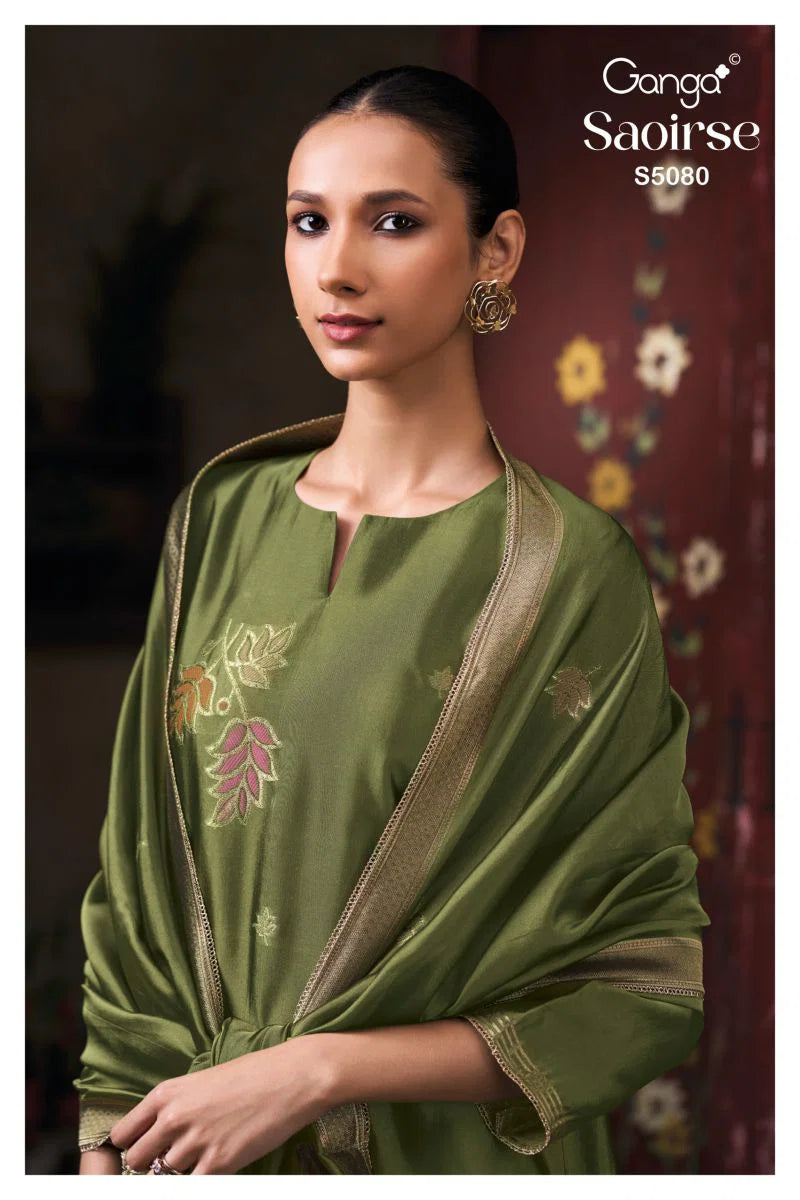 Ganga Saoirse 5080 Viscose Jacquard Work Salwar Kameez Collection