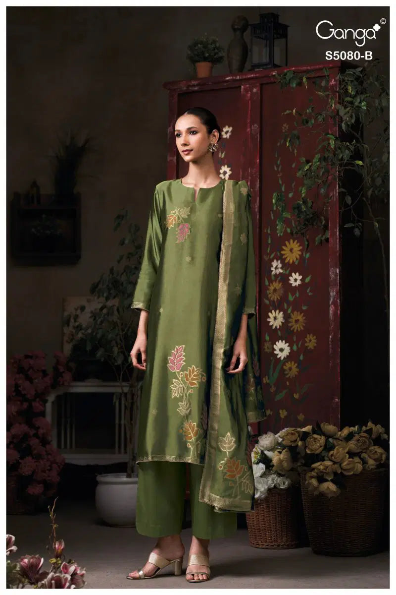 Ganga Saoirse 5080 Viscose Jacquard Work Salwar Kameez Collection