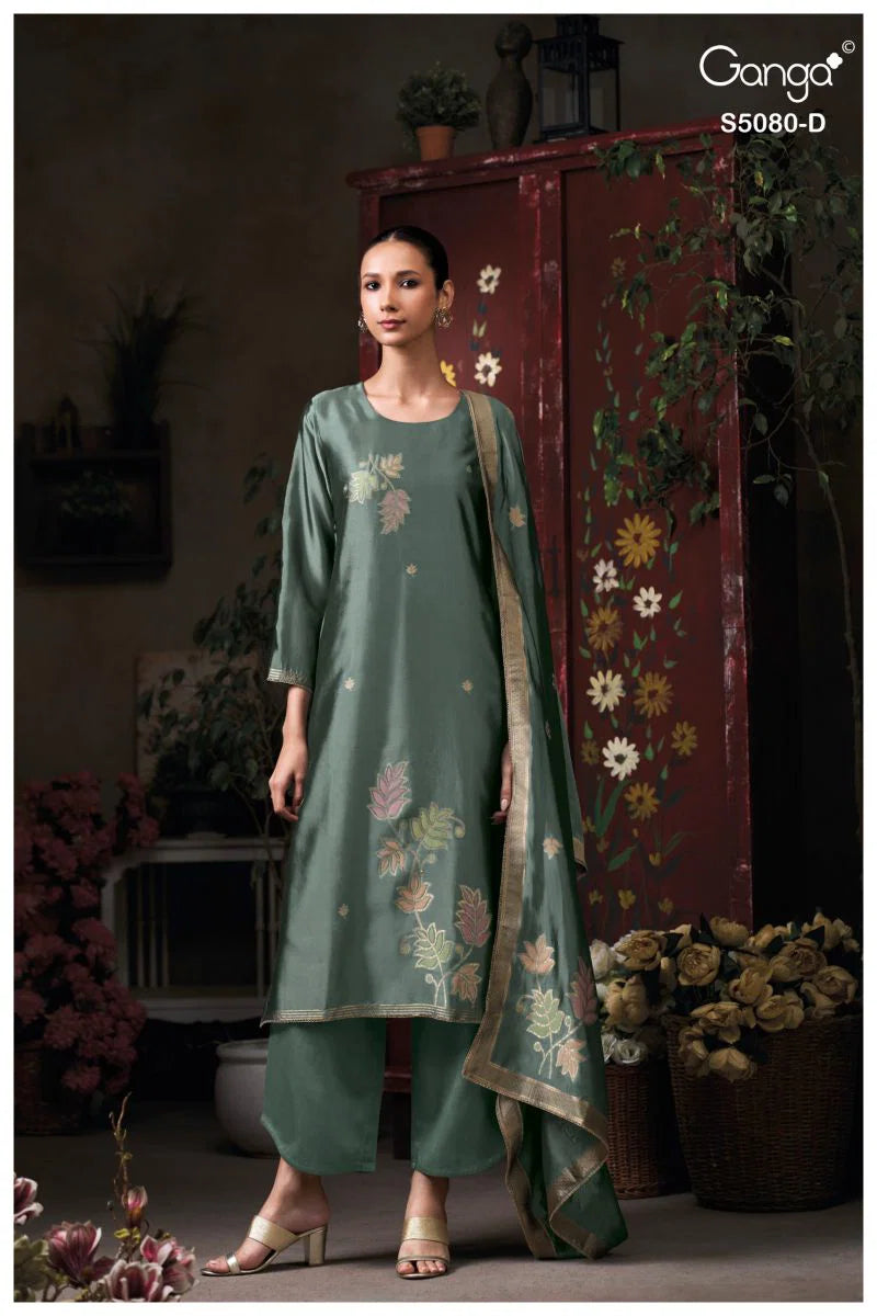 Ganga Saoirse 5080 Viscose Jacquard Work Salwar Kameez Collection