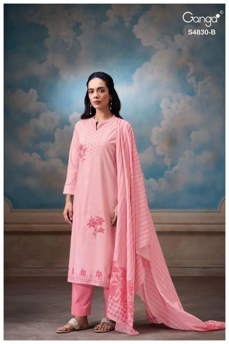 Ganga Siennae 4830 Cotton Printed With Embroidered Salwar Kameez