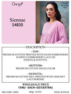 Ganga Siennae 4830 Cotton Printed With Embroidered Salwar Kameez
