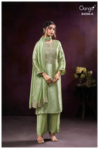 Ganga Tveya 4356 Bemberg Silk Jacquard Work Salwar Kameez